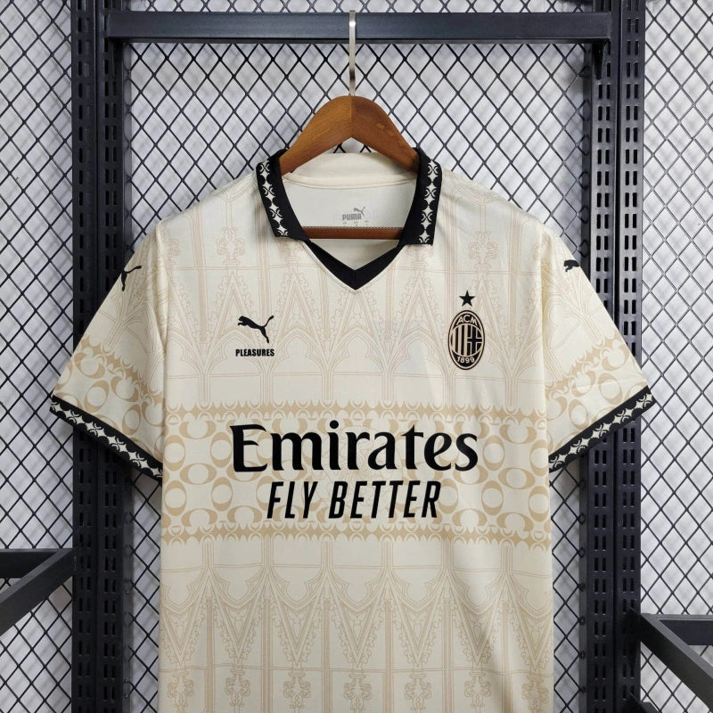 23/24 AC Milan x PLEASURES White Fourth Jersey