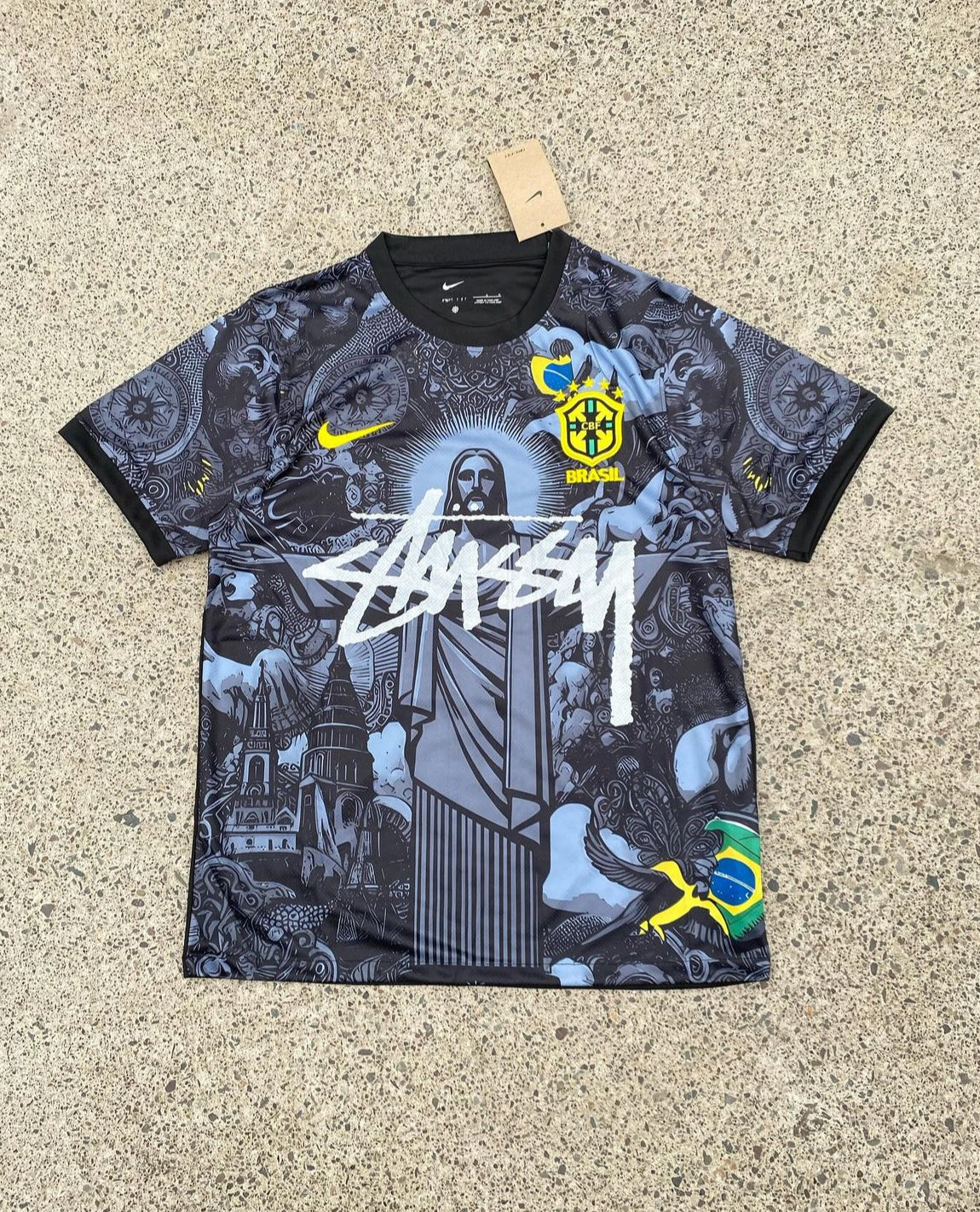 STÜSSY 2024 special edition Brazil black kit - Jesus edition (KIDS SIZES)