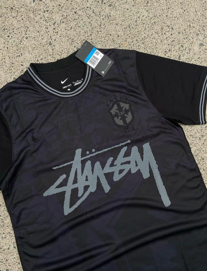 STÜSSY X “BRASIL” JERSEY - black yin and yang