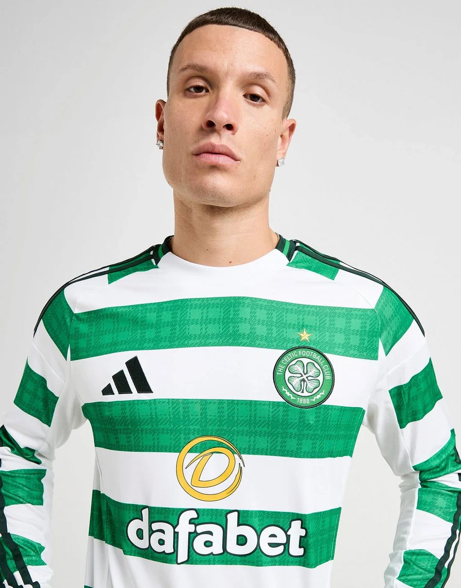 ADIDAS CELTIC 2025/26 LONG SLEEVE HOME JERSEY